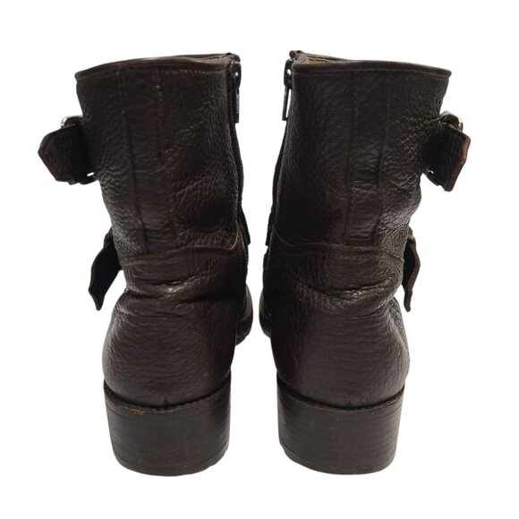 GRAVATI Wilkes Bashford Pebbled Leather Moto Boot - Picture 7 of 12